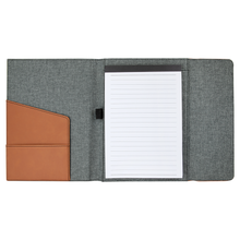 Load image into Gallery viewer, Leatherette/Canvas Portfolio with Notepad - 7" x 9"