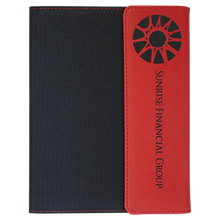 Load image into Gallery viewer, Leatherette/Canvas Portfolio with Notepad - 7" x 9"