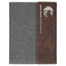 Load image into Gallery viewer, Leatherette/Canvas Portfolio with Notepad - 7" x 9"