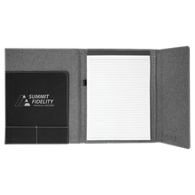 Load image into Gallery viewer, Leatherette/Canvas Portfolio with Notepad - 9 1/2" x 12"