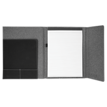Load image into Gallery viewer, Leatherette/Canvas Portfolio with Notepad - 9 1/2" x 12"