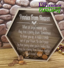 Load image into Gallery viewer, Pennies from Heaven Memorial Money Bank