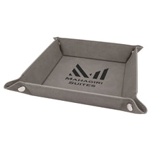 Load image into Gallery viewer, Leatherette Valet Tray - 6&quot; x 6&quot;
