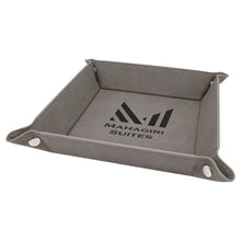 Load image into Gallery viewer, Leatherette Valet Tray - 9&quot; x 9&quot;
