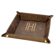 Load image into Gallery viewer, Leatherette Valet Tray - 6&quot; x 6&quot;
