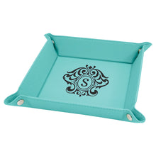 Load image into Gallery viewer, Leatherette Valet Tray - 6&quot; x 6&quot;
